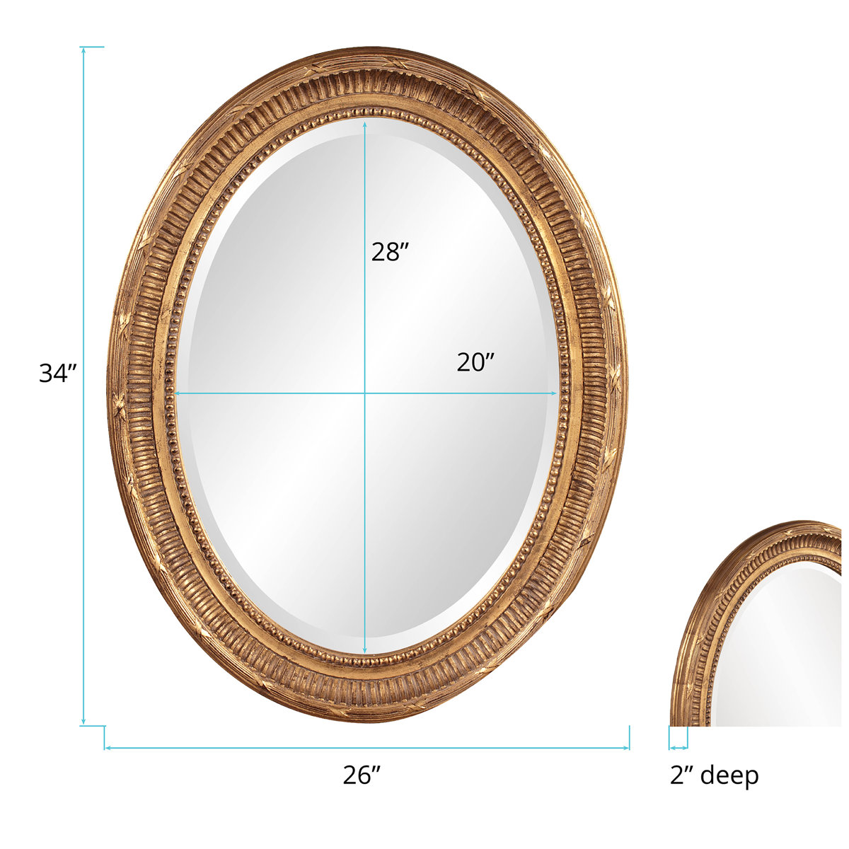 Darby Home Co Country Gold Oval Accent Mirror & Reviews Wayfair
